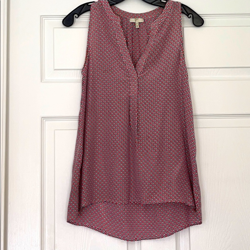 Joie Checkered 100% Silk Top